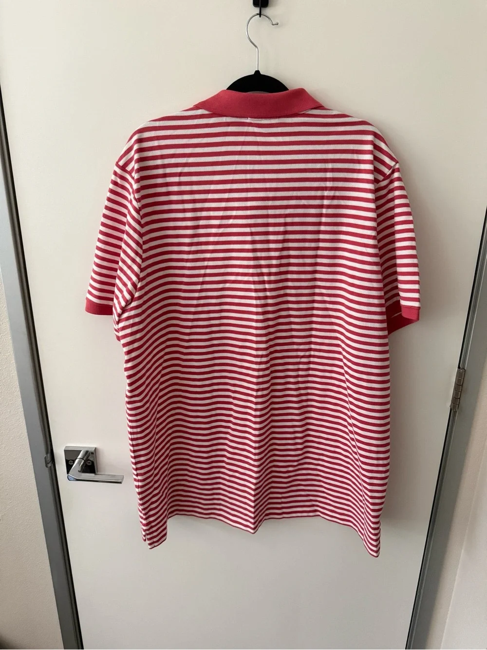 Ralph Lauren Red/Pink and White Striped Polo Shirt